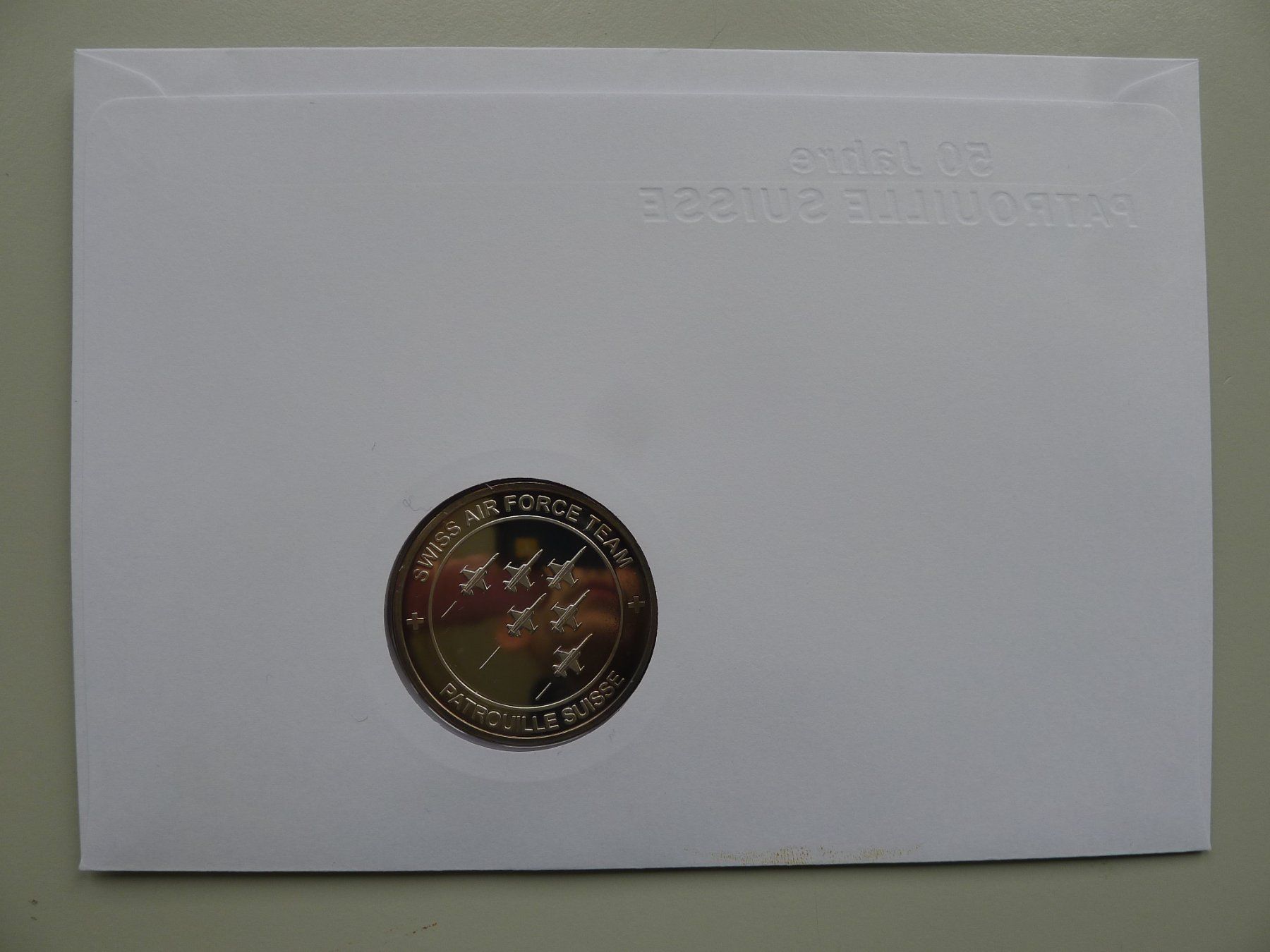 Alle Briefmarken: 2014 Numisbrief "Flat Mirror" 50 Jahre Patrouille Suisse – Gebraucht aus Sursee von Luzernerraute 3