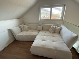 Conforama BAYO Ecksofa / Big Sofa beige mit Longchair