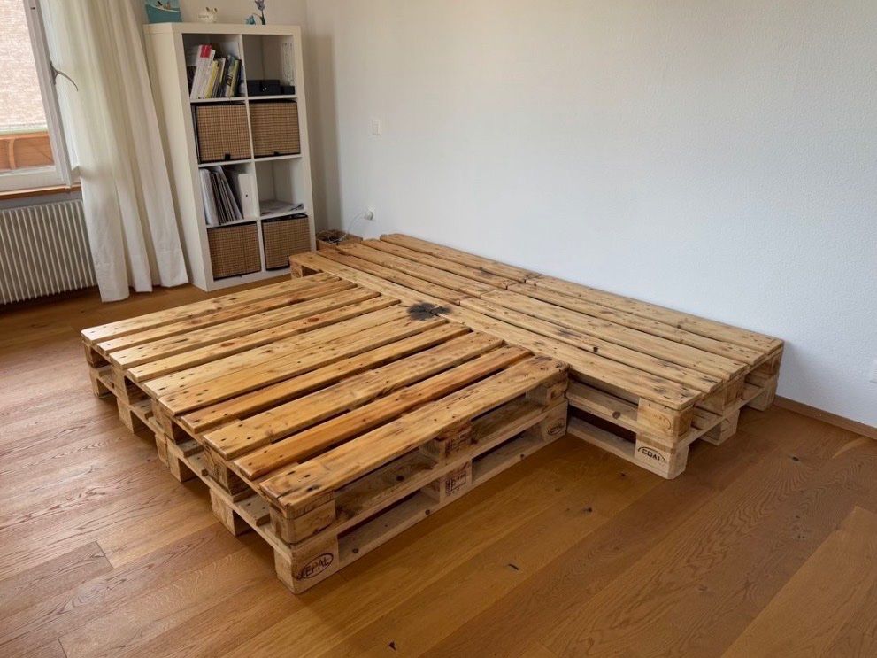 Palettenbett 160x200, geschliffen und geölt (D'occasion) à Bern pour ...