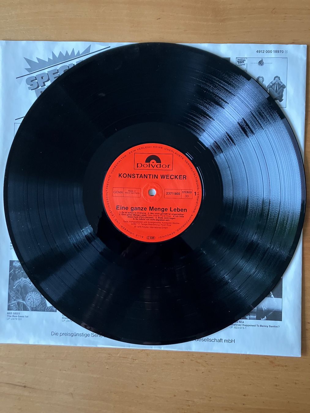 Vinyles: LP Konstantin Wecker, Eine ganze Menge Leben – D'occasion à winterthur par Grami1 4
