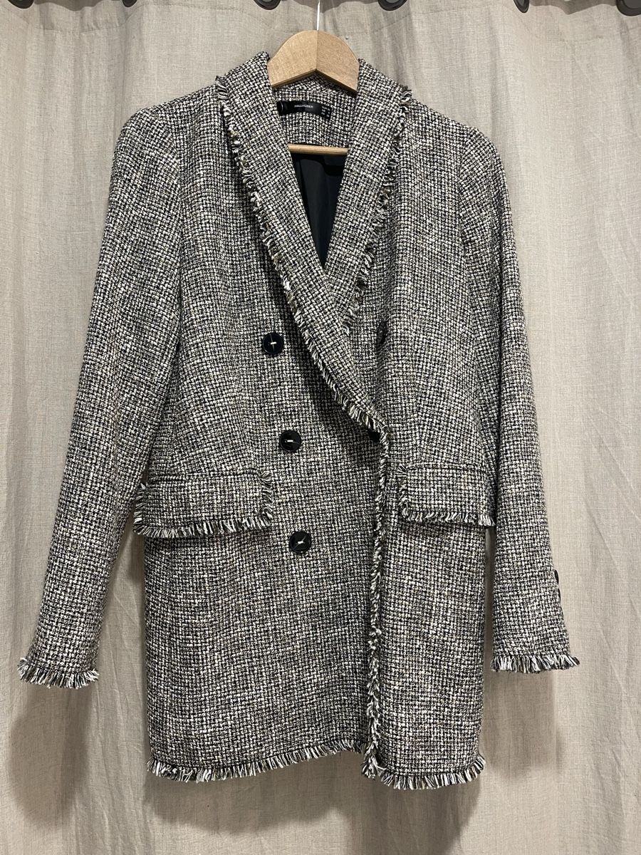 Hallhuber Giacche: Hallhuber Boucle Tweed Blazer grau Versand 9.- – Nuovo (secondo la descrizione) da Meilen venduto da ana9 5