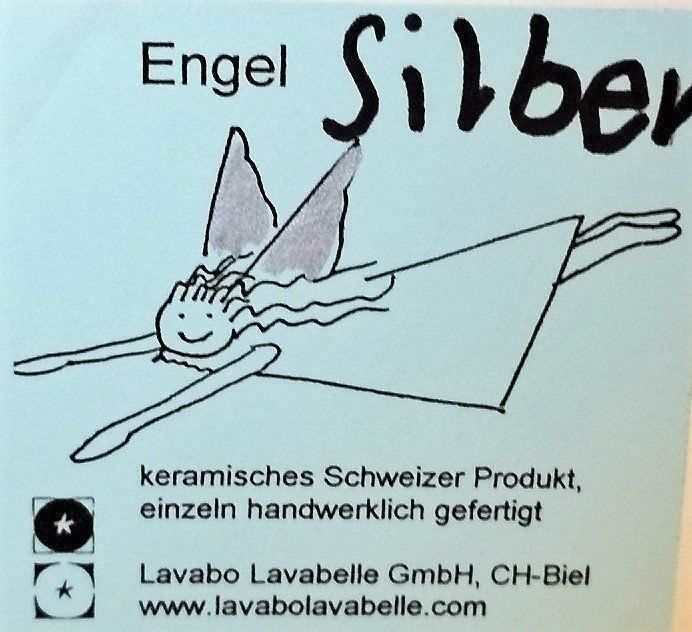 Statuette: Schutzengel aus Keramik Silber – Nuovo e nell'imballaggio originale da Lutzenberg venduto da Pinschi01 6