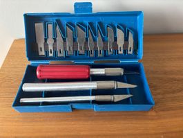 Präzisisionsmesser Set, 3 Messer mit 13 Klingen