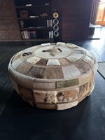 LEATHEROOZE Moroccan Leather Pouf