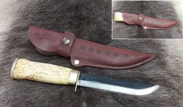 Jagdmesser mit Fingerschutz, Handgefertigtes Puukko Finnland