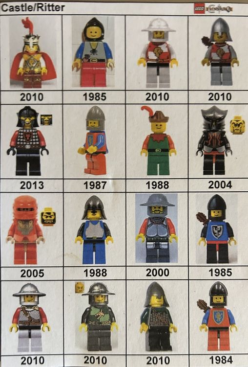 16 Lego Figuren (Set 11) Castle / Ritter (Gebraucht) in Ottenbach für ...