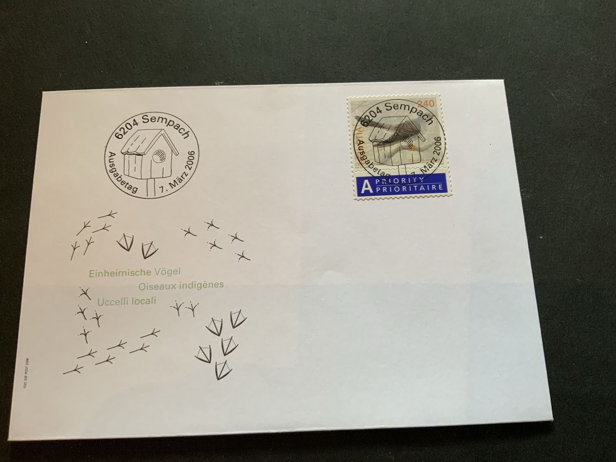 Alle Briefmarken: 2006 EINHEIMISCHE VÖGEL FDC VOLL EINWANDFREI  – Gebraucht aus Beinwil am See von Ricri