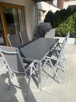 Gartentisch (180) und 6 Stühle