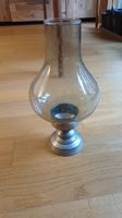 Windlicht / Kerzenständer, Glas, Vintage Look, 28cm