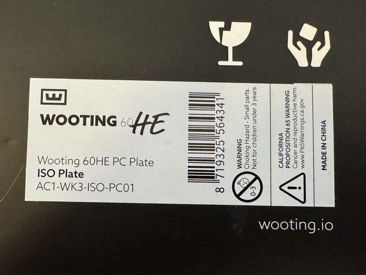 Tastiere: Wooting 60HE PC Switch Plate Kit ISO - Neuwertig & mit OVP – Nuovo (secondo la descrizione) da Zürich venduto da Nobs1 4