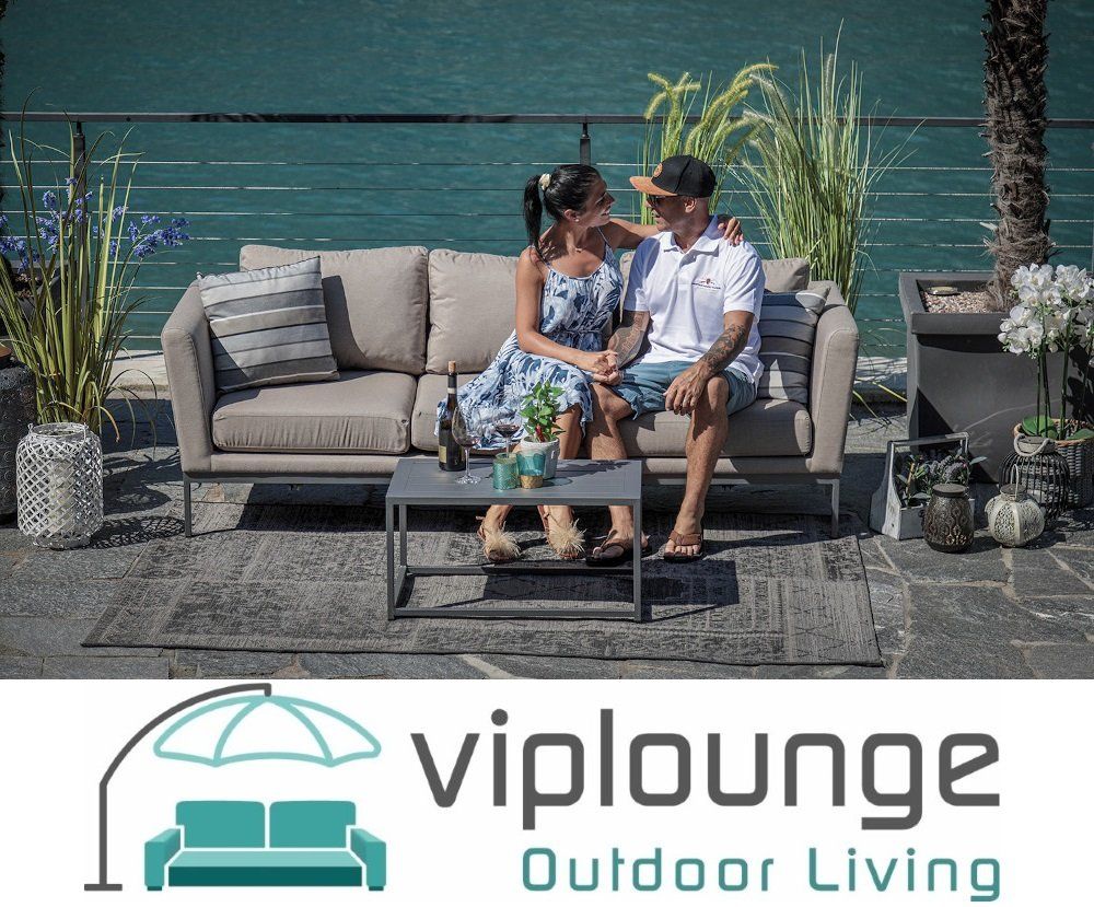Viplounge Divani: Dreiersofa Sunbrella sandbraun – Nuovo e nell'imballaggio originale da Uznach venduto da viplounge 2