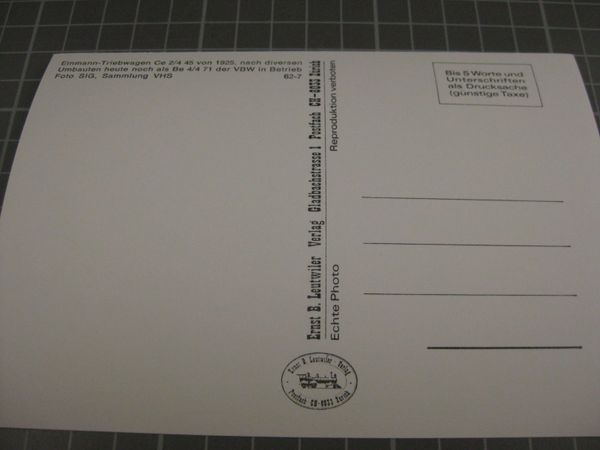 Cartoline postali: AK blaues Bähnli Triebwagen – Nuovo (secondo la descrizione) da Malters venduto da Marosko 1