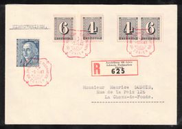 1943 Zürich Blockausschnitte W12, W13 - 2 mal auf 1 Brief