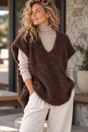 Sehr hübsche & stylische Strickweste / Pullunder Gr.M-XL NEU