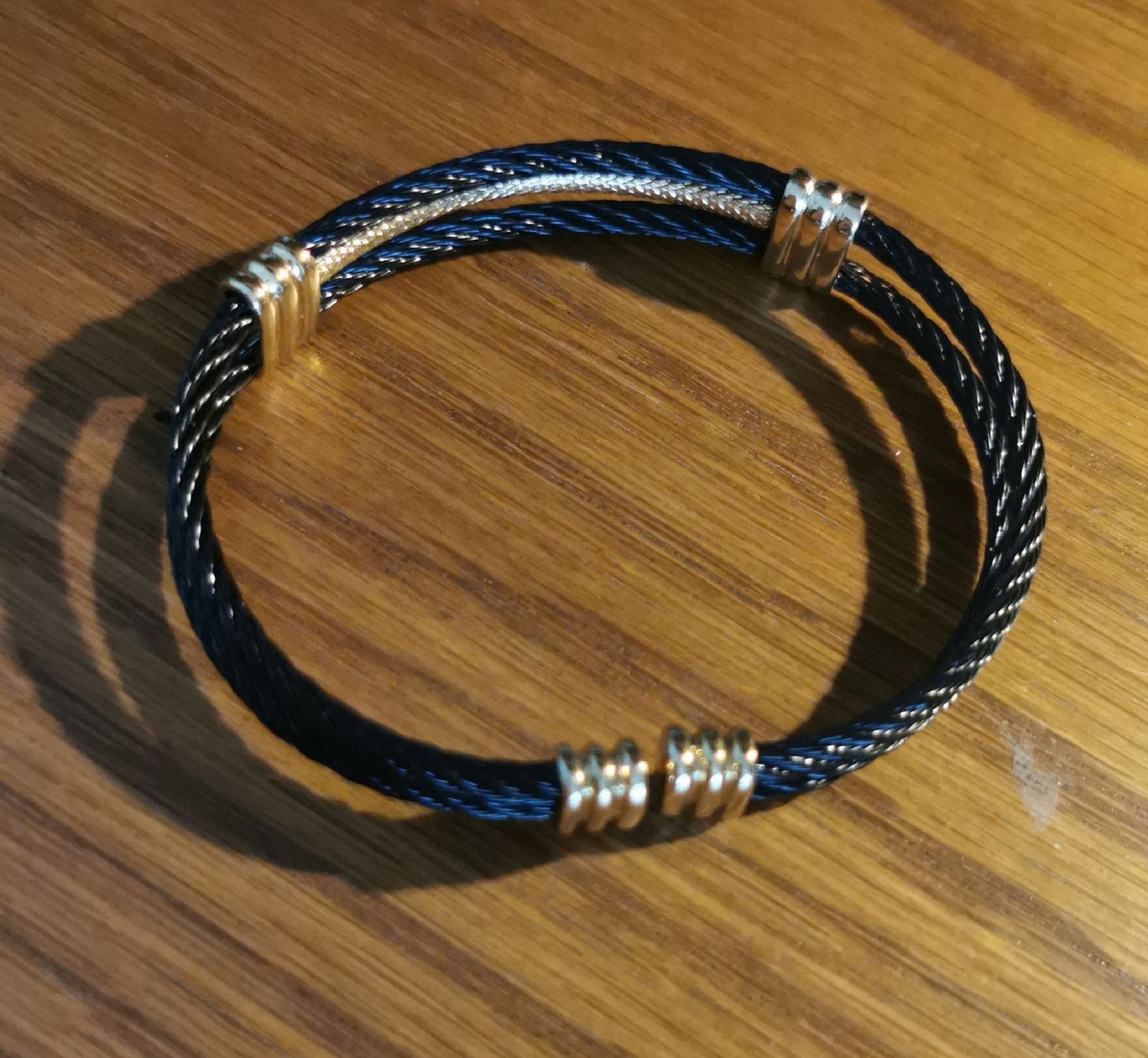 Bracciali & Braccialetti: Bracelet Acier noir & placage doré type Albanu – Nuovo e nell'imballaggio originale da Geneve venduto da Vtss00 4