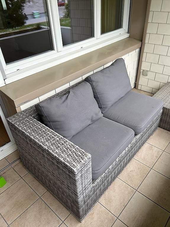Divani: Gartenmöbel - Rattan, grau – Usato da Rickenbach b. Wil venduto da DomeLu