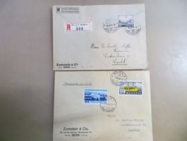 2 gelaufene (R-)Briefe Fa. Zumstein Bern 1940+41