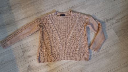 Primark Strickpullover, Grösse S, Rosa mit Perlen