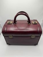 Vintage Leder Schminkkoffer/Handkoffer