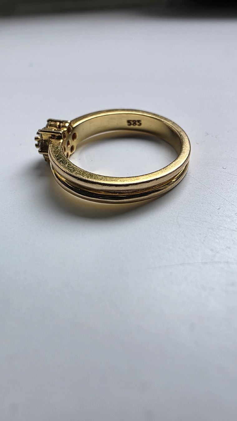 Anelli: GOLD ring mit Diamanten – Nuovo (secondo la descrizione) da Effretikon venduto da rinuom01 6