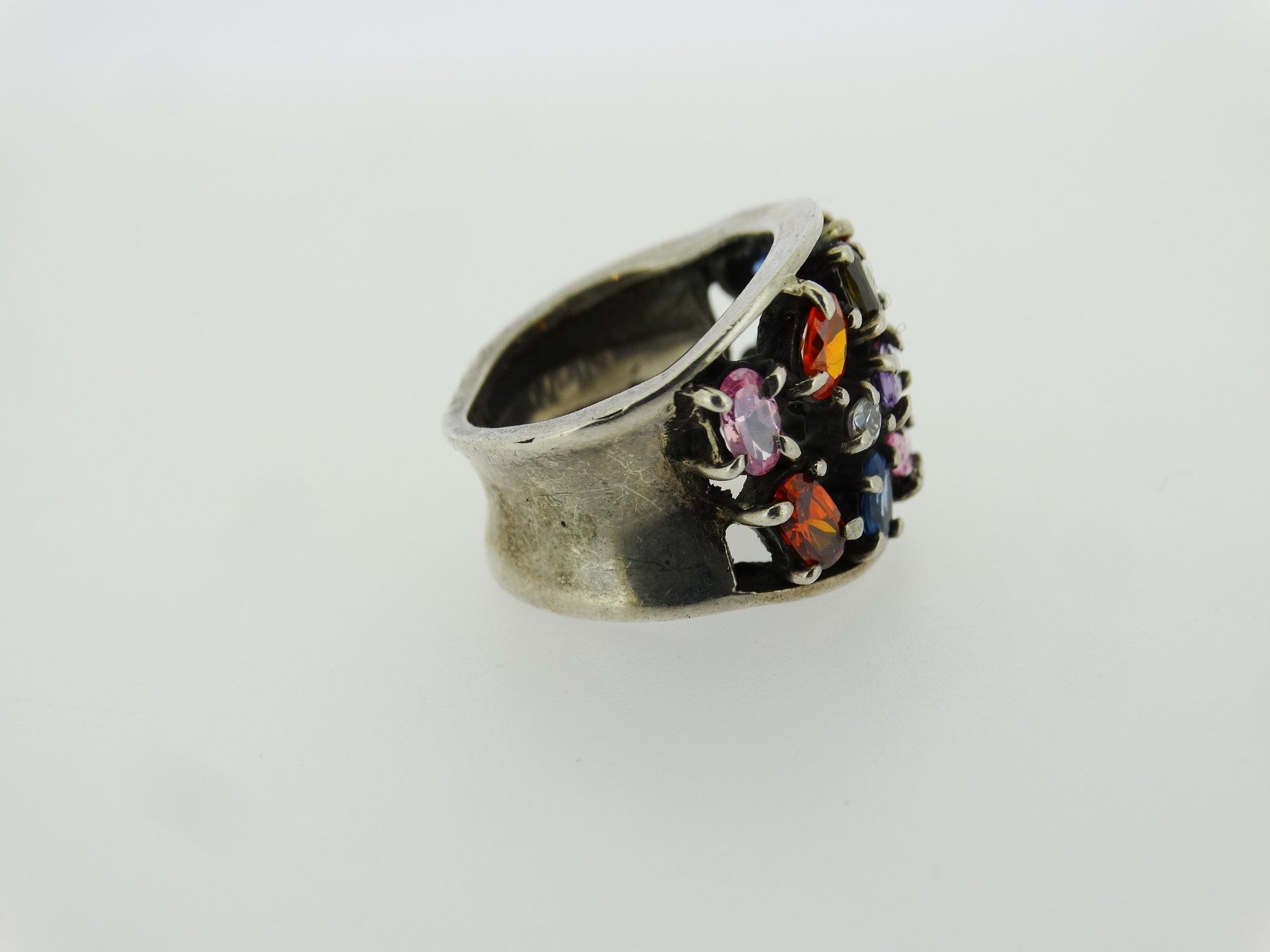 Anelli: Silber 950 Ring mit Farbigen Steinen – Usato da Adliswil venduto da Isaac_92 1