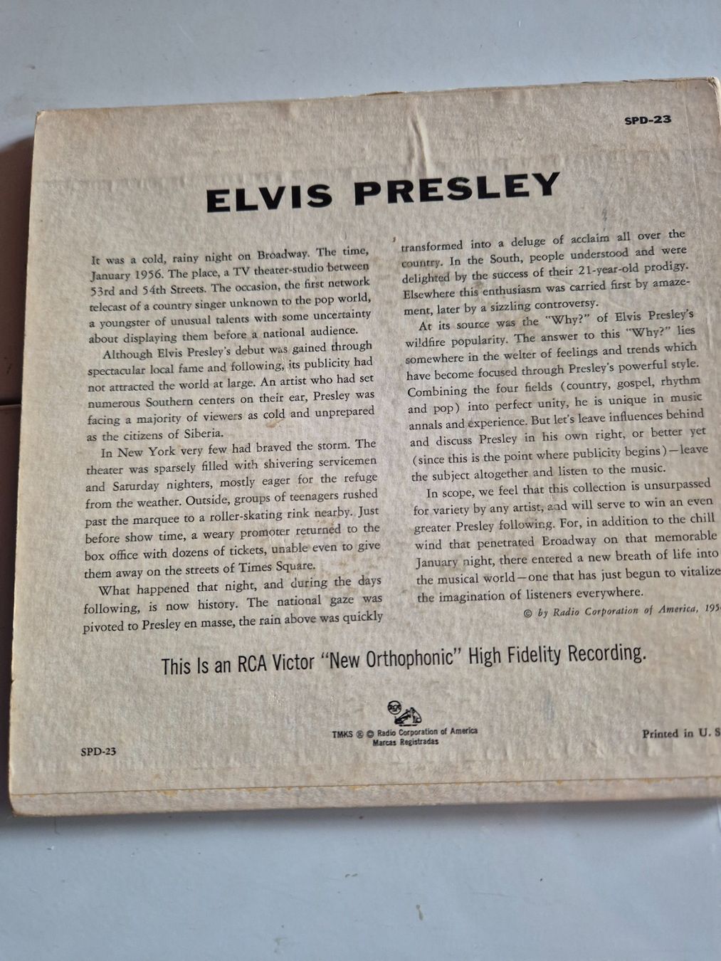 Dischi in vinile: ELVIS PRESLEY SPD 23 VERY RARE US EP – Usato da basel venduto da oldtimer77 1