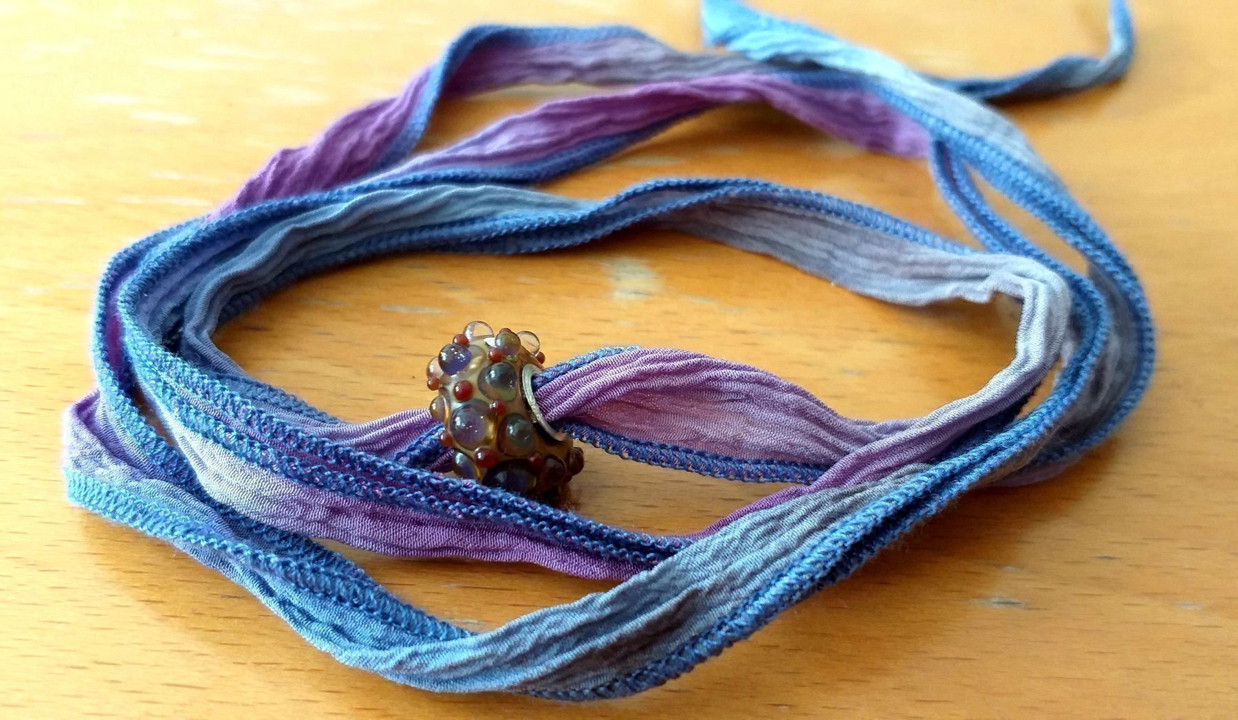 Bracciali & Braccialetti: Glasperle +Seiden Armband – Nuovo (secondo la descrizione) da Zürich venduto da Stonejewelry 2