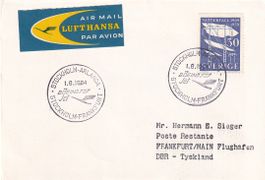 Erstflug Lufthansa Stockholm - Frankfurt 1964
