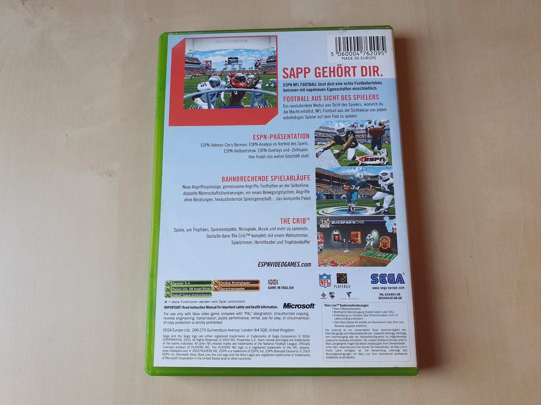 Microsoft Spiele: ESPN NFL Football – Gebraucht aus Stansstad von collectorsshop 1