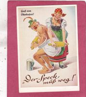 Deutschland Kitsch Humor Der Speck muss weg Oktoberfest 1965