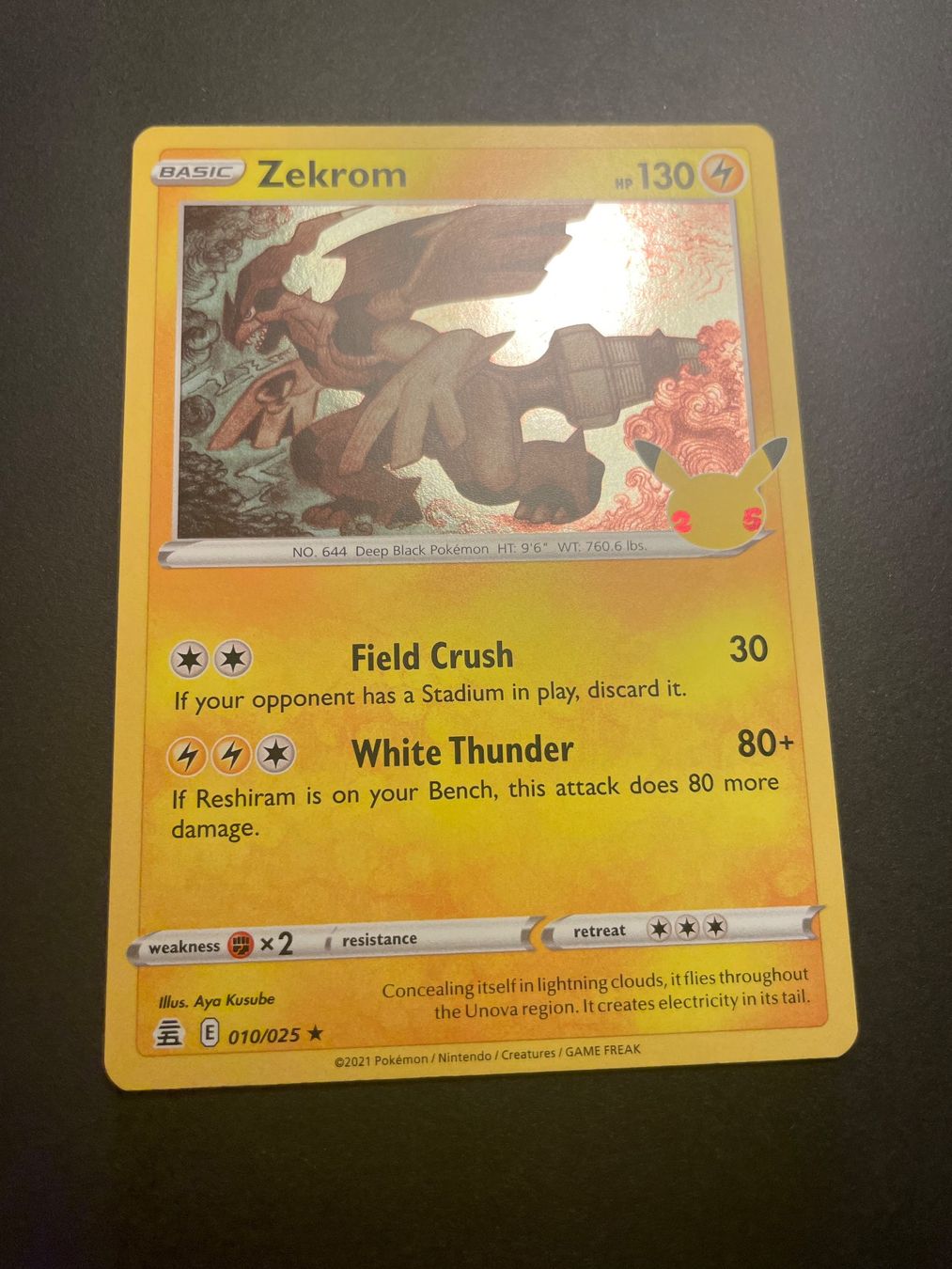 Pokémon Carte collezionabili: Zekrom Holo Celebrations 010/025 – Usato da Zürich venduto da pokemon_cards