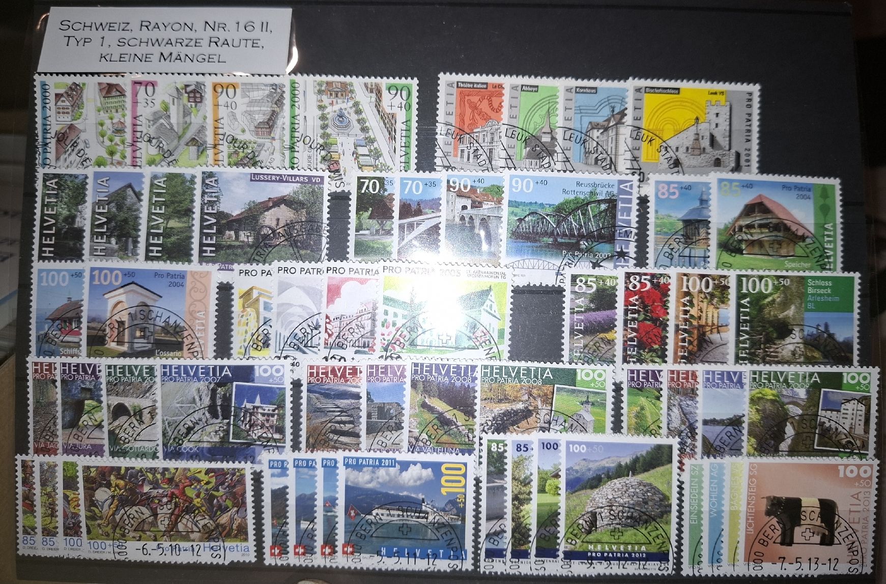 Tutti i francobolli: Pro Patria 2000 - 2013  – Usato da Balgach venduto da SIMEON27