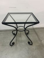 Garten Salontisch aus Metall mit Glasplatte (2)