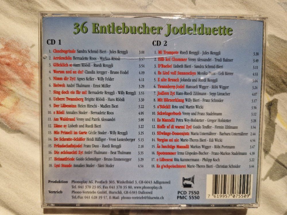 CD: 36 Entlebucher Jodelduette, 2 CDs vergriffen! – Usato da Brittnau venduto da Zibu 1