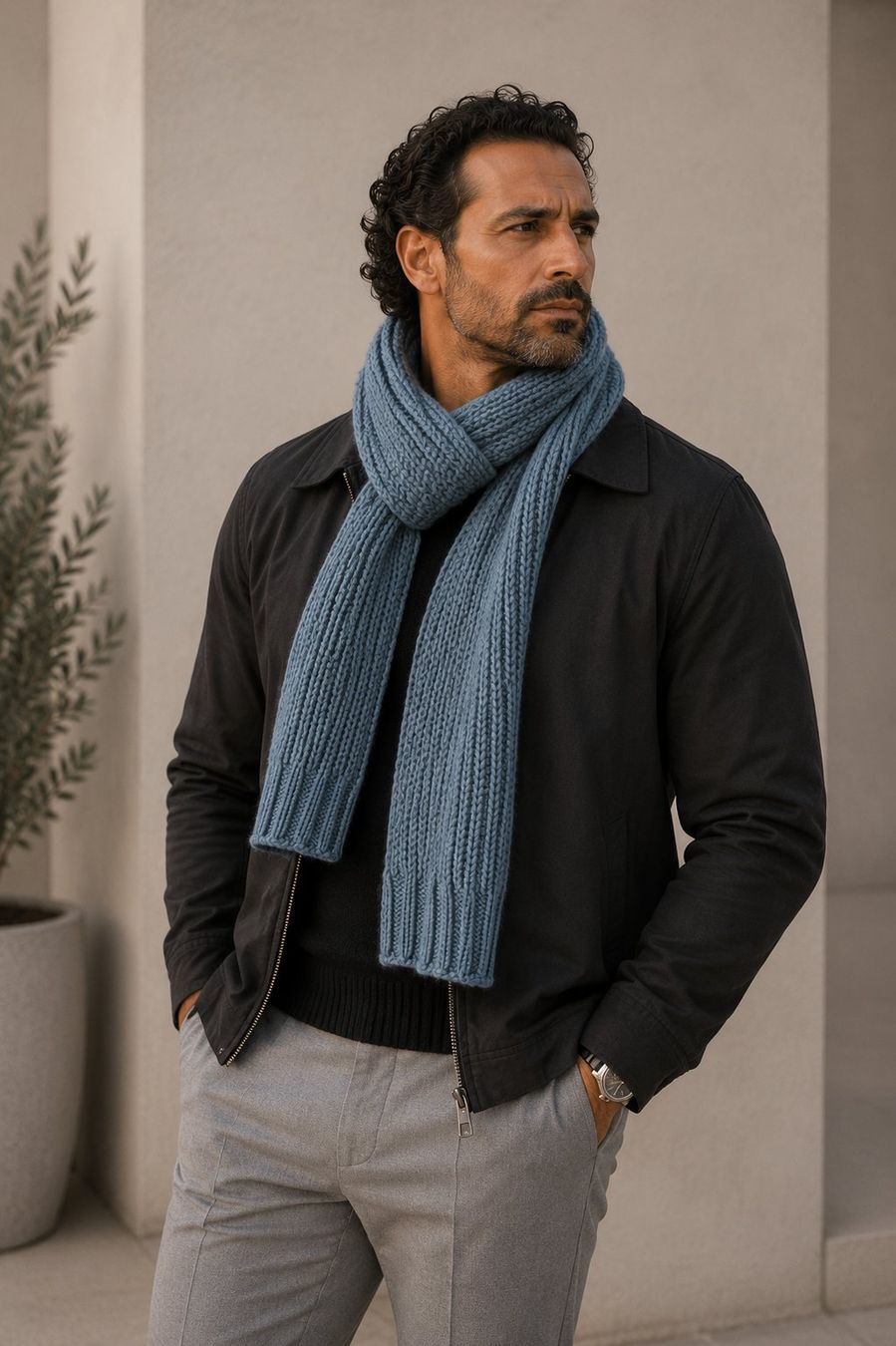 Sciarpe: Schal gestrickt blau guter Zustand – Usato da Ostermundigen venduto da Vangiolillo