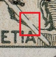 80 Rp. Helvetia mit Schwert mit ABART