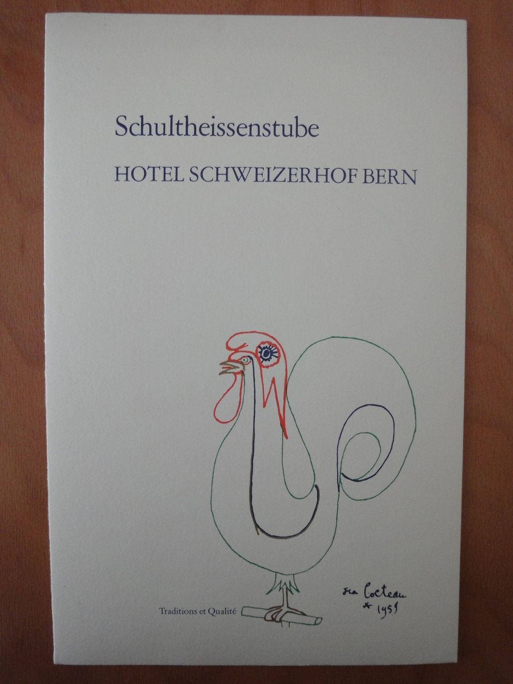 Cartoline: Menu-/Speisekarte -  Hotel Schweizerhof Bern – Nuovo (secondo la descrizione) da Biel/Bienne venduto da 07helios032