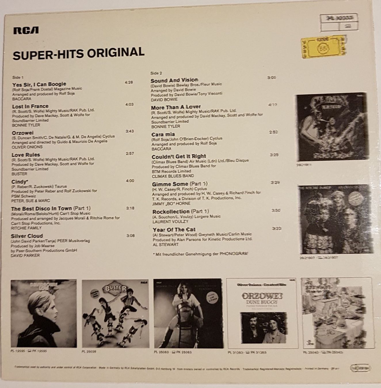 Dischi in vinile: Super Hits Original – Usato da Zürich venduto da Avd 1