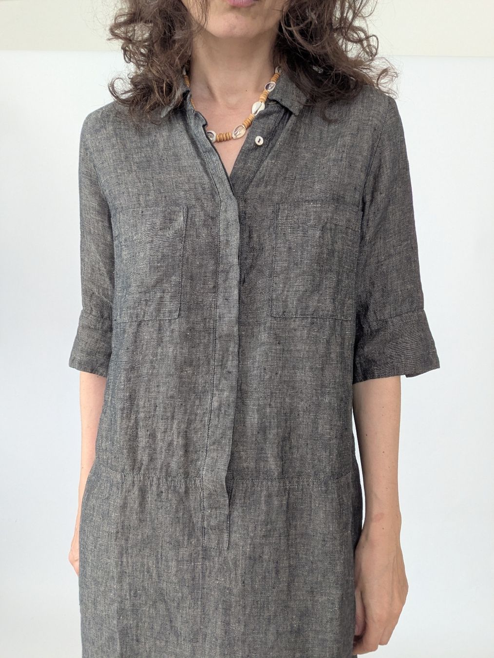 Opus Kleider: OPUS Kleid WILLMAR LINEN grau Groesse 38 100% Leinen – Gebraucht aus Rorschach von olg_5qq2 1