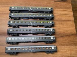 Liliput 6x Personenwagen der FS in DC