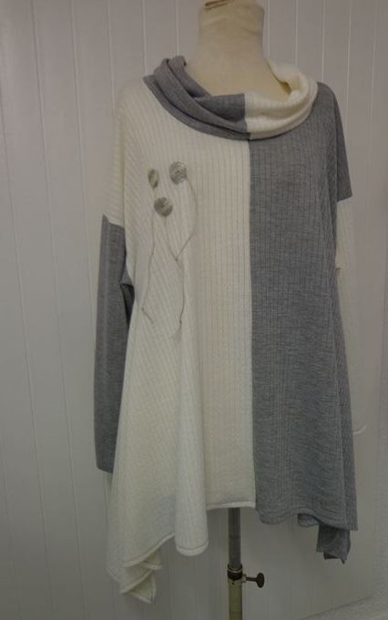 Tuniche: Pull 2 tons FantaisieJersey UNIQUE 48-52 – Nuovo e nell'imballaggio originale da St-Imier venduto da goodber