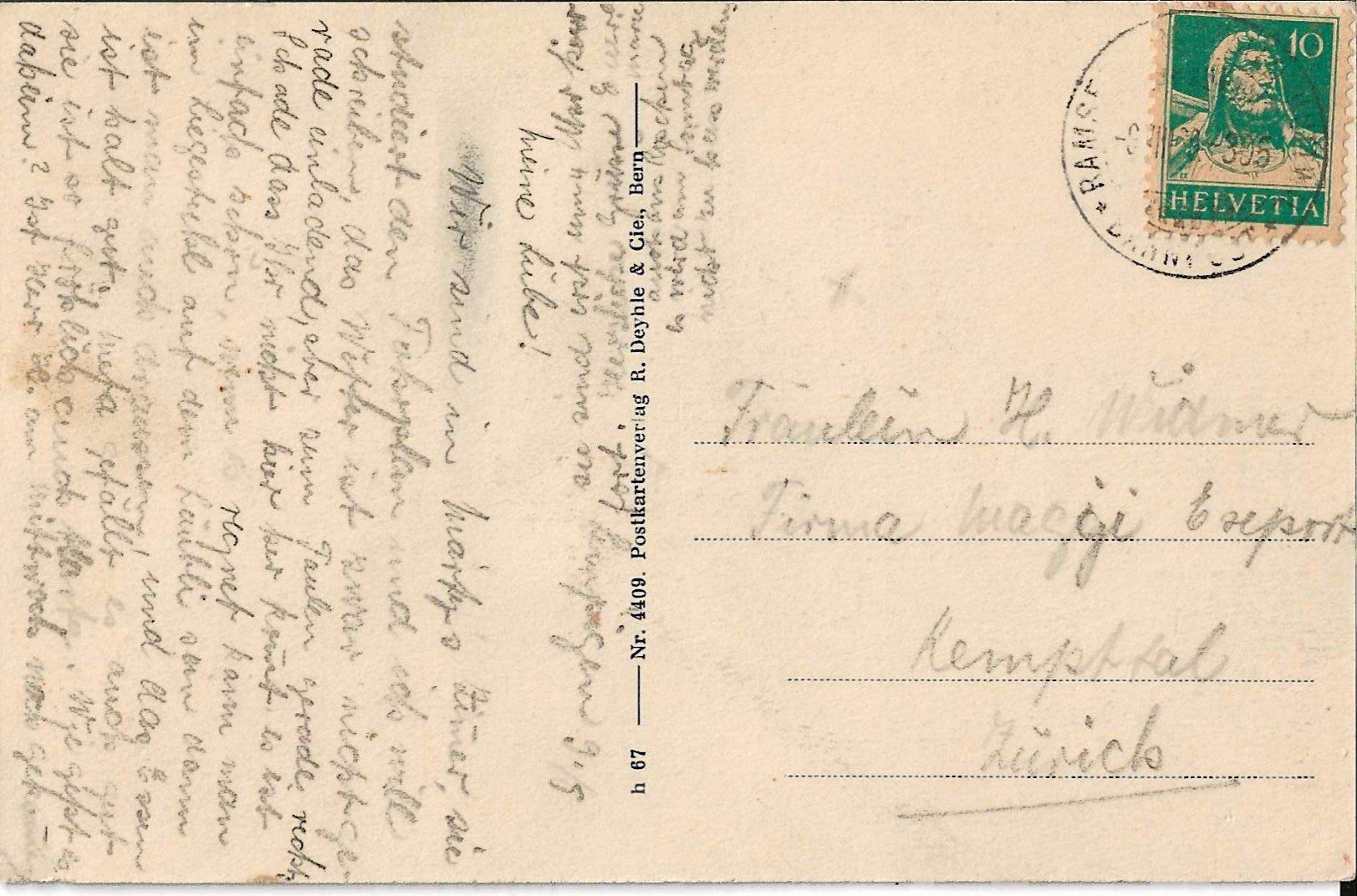 Cartoline postali: Karte Wasen im Emmental 1923 – Usato da Zürich venduto da Philacat11 1
