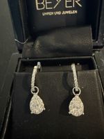 Beyer Creolen mit Diamanten, Weissgold 0.750, Top Zustand!