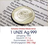 1 Unze Silber Meksiko 1993