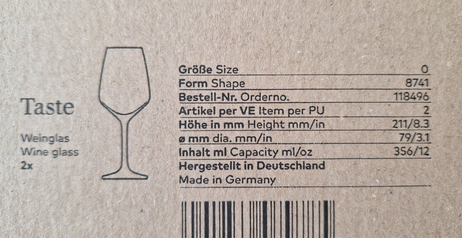 Schott Gläser: Weingläser SCHOTT ZWIESEL (2 Stück) – Neu und originalverpackt aus Zürich von Simple23 2