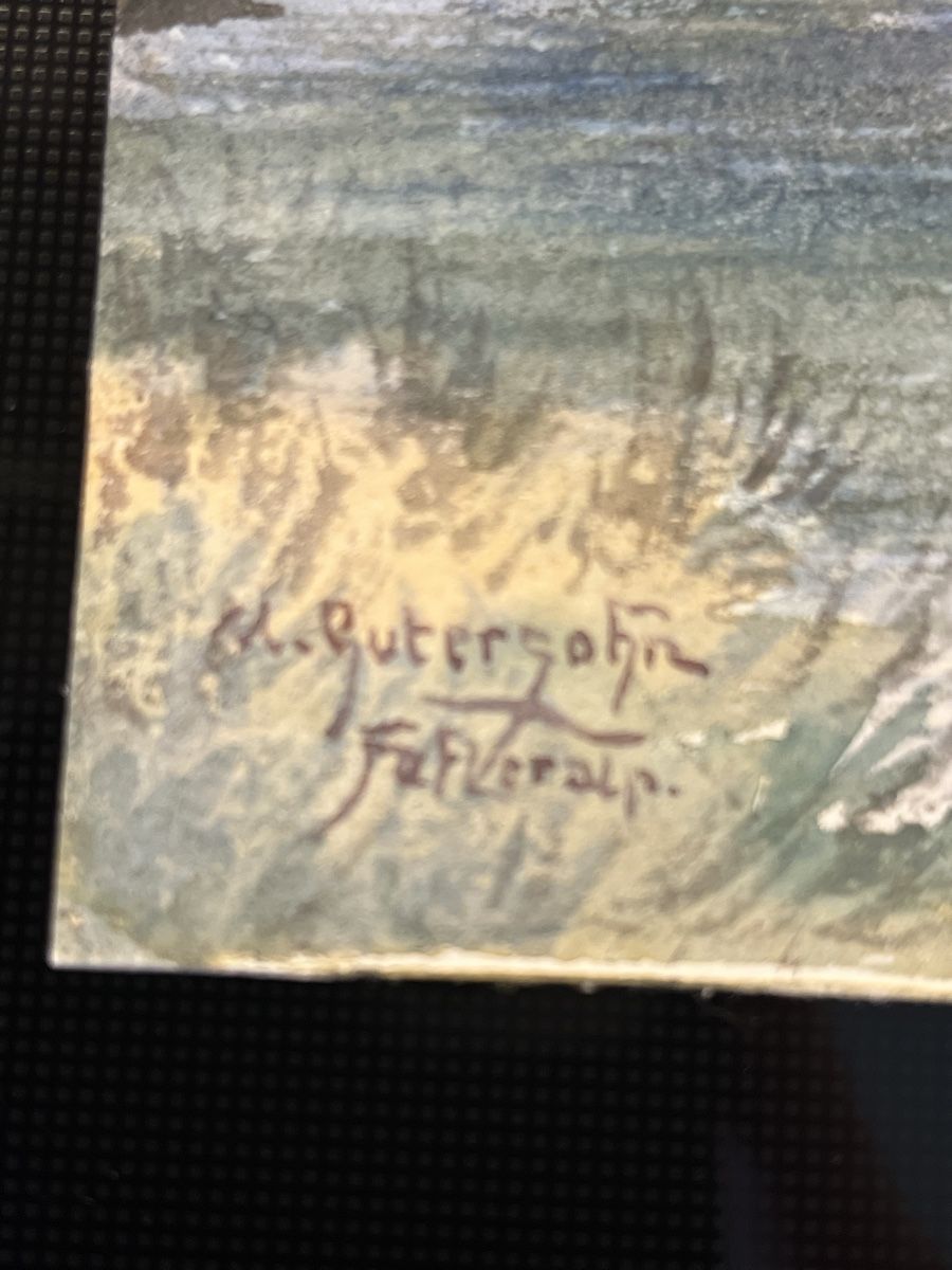 Gemälde: Gemälde von M. Gutersohn, Fafleralp, Farbstift – Gebraucht aus Affoltern am Albis von Silber79 1