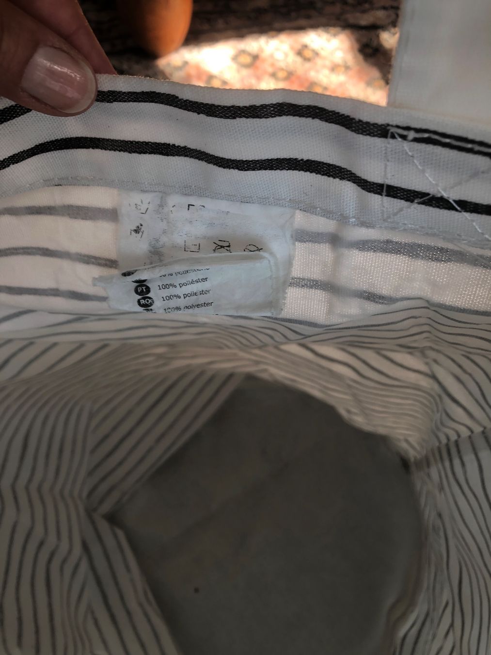 Ikea Cesti per biancheria: Wäschekorb gestreift, weiss/blau mit Tragegriff – Usato da Arlesheim venduto da leyRum4.5 3
