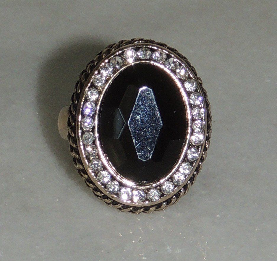 Anelli: SCHÖNER RING "ZIRKONE & ONYX" VERGOLDET 54 – Nuovo (secondo la descrizione) da Au ZH venduto da FashionConsultant 1