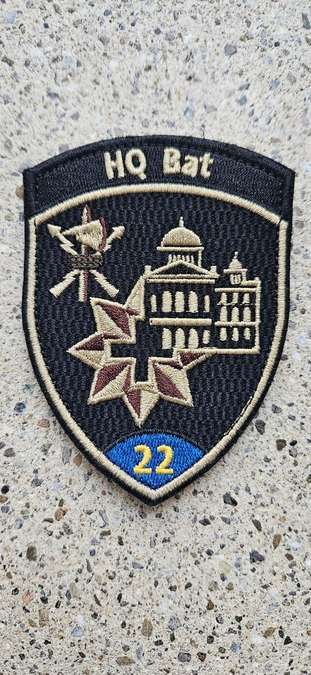 Schweizer Armee Placchette & Badge: *** Badge HQ Bat mit Klett *** – Nuovo e nell'imballaggio originale da Riedholz venduto da fr_sIruP