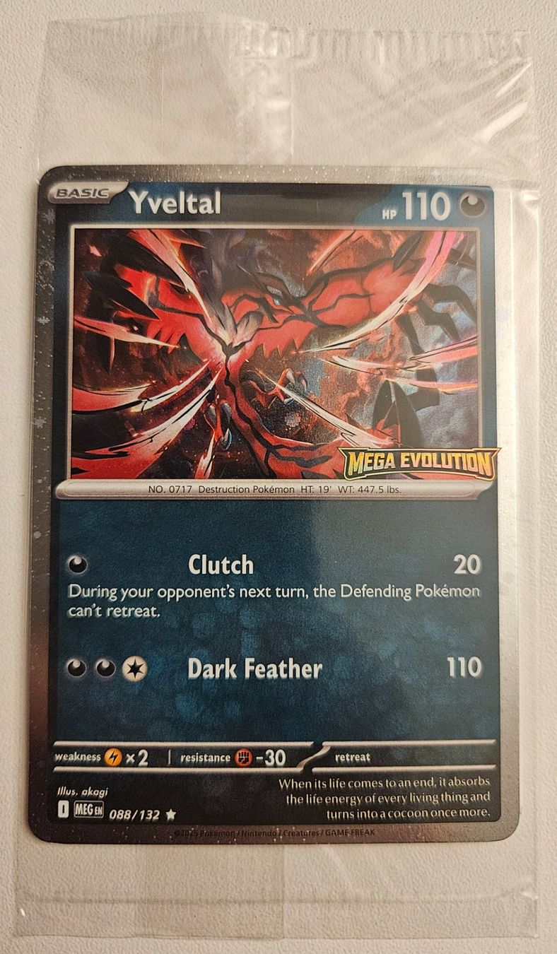 Pokémon Carte collezionabili: Yveltal 088/132 Mega Evolution Stamped Promo – Nuovo (secondo la descrizione) da Cousset venduto da VstarCards